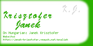 krisztofer janek business card